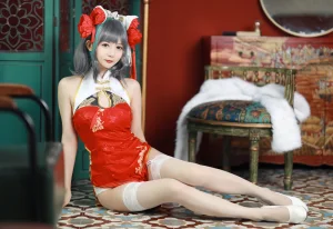 《碧蓝航线 柴郡新春旗袍》｜51酱 · 12张写真
