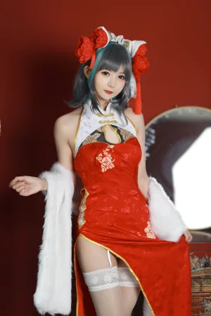 《碧蓝航线 柴郡新春旗袍》｜51酱 · 12张写真