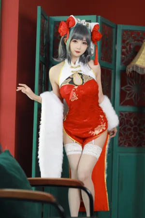 《碧蓝航线 柴郡新春旗袍》｜51酱 · 12张写真