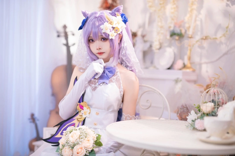 《刻晴花嫁》｜艾西Aiwest · 40张写真