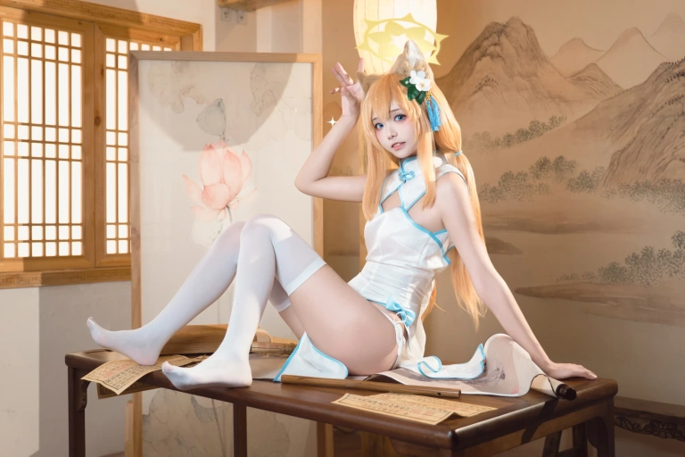 《蔚蓝档案 伊落玛丽 旗袍》｜艾西Aiwest · 30张写真