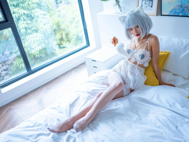 《黑猫&白猫 2套》｜水淼Aqua · 98张写真、11 个视频