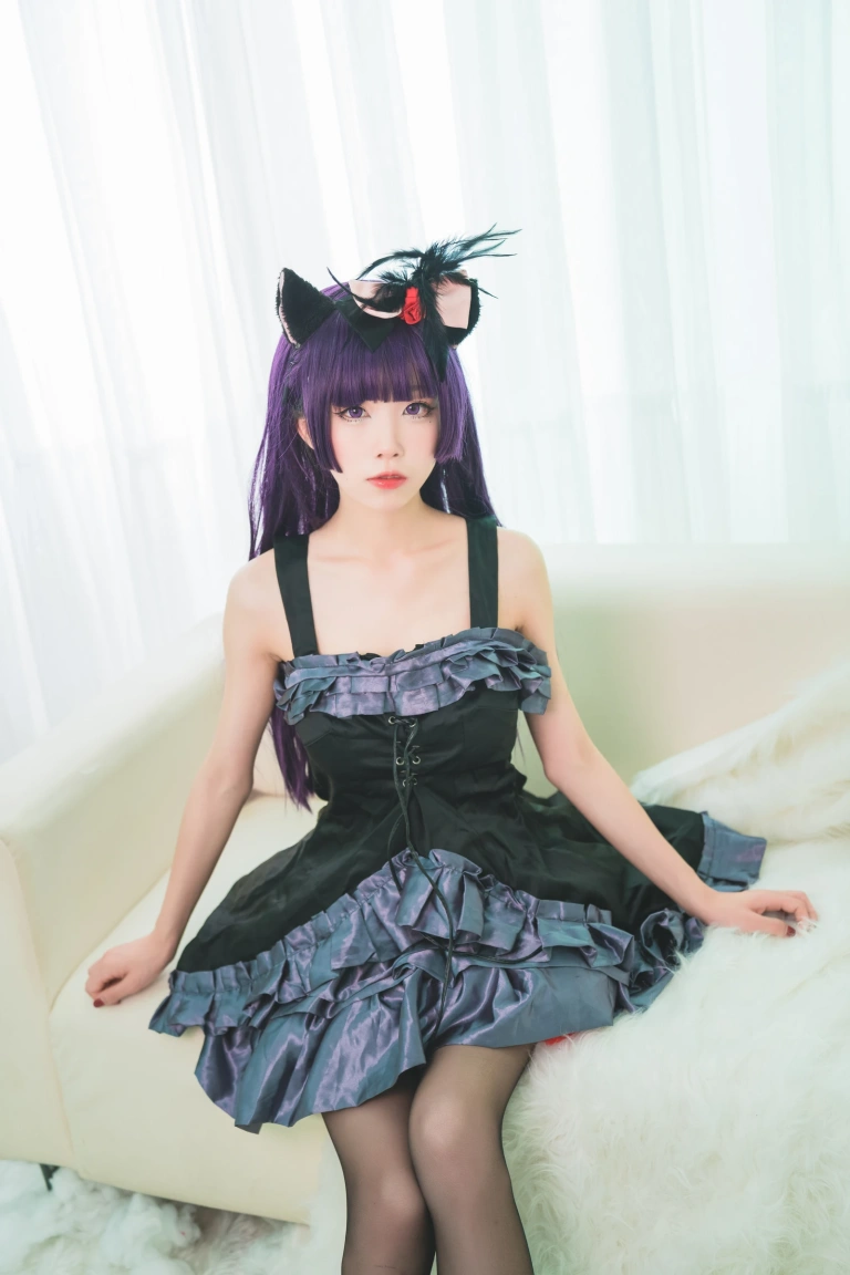《黑猫 冷门小礼服》｜水淼Aqua · 9张写真