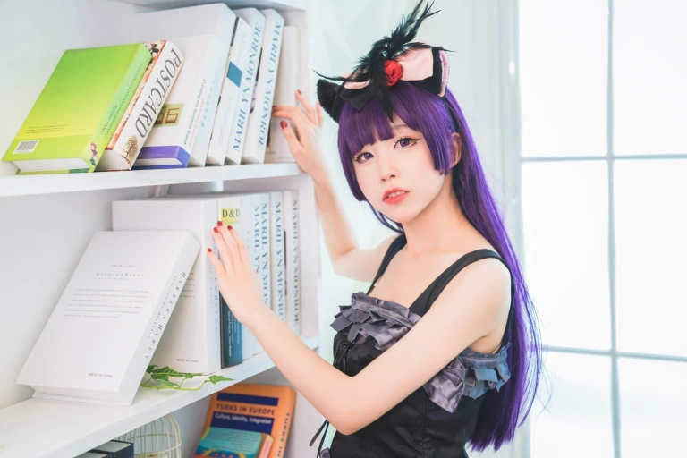 《黑猫 冷门小礼服》｜水淼Aqua · 9张写真