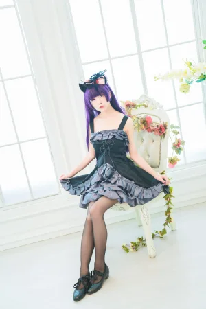 《黑猫 冷门小礼服》｜水淼Aqua · 9张写真