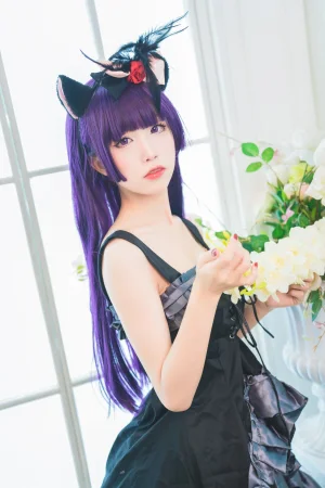 《黑猫 冷门小礼服》｜水淼Aqua · 9张写真