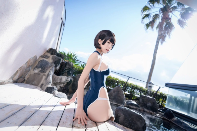 《竞泳水着》｜水淼Aqua · 40张写真
