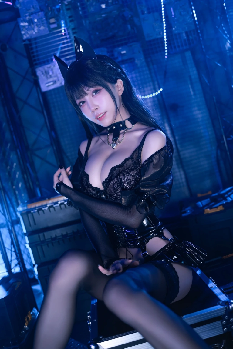 《猫咪女郎 黑色猫猫》｜水淼Aqua · 59张写真