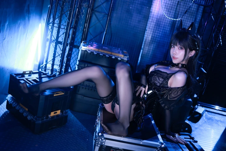 《猫咪女郎 黑色猫猫》｜水淼Aqua · 59张写真