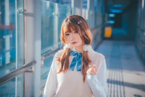 《JK夕阳》｜雪晴Astra · 25张写真