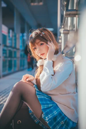 《JK夕阳》｜雪晴Astra · 25张写真
