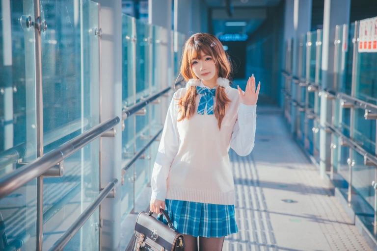 《JK夕阳》｜雪晴Astra · 25张写真