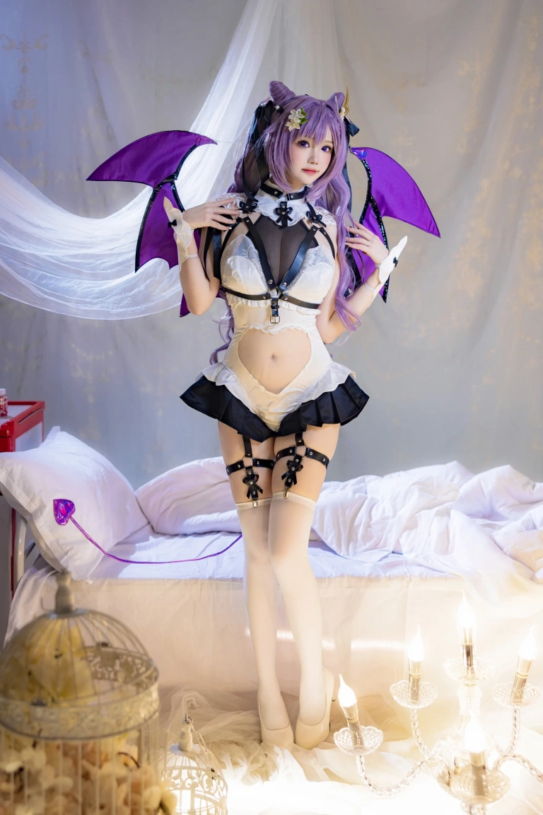 《刻晴恶魔拘束睡衣》｜雪晴Astra · 20张写真、4 个视频