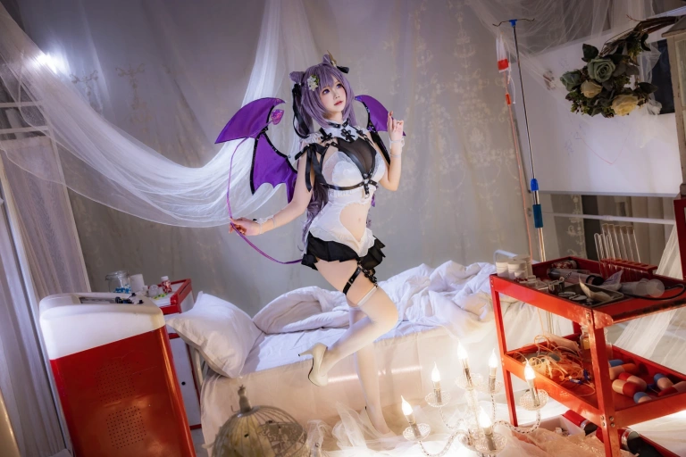 《刻晴恶魔拘束睡衣》｜雪晴Astra · 20张写真、4 个视频