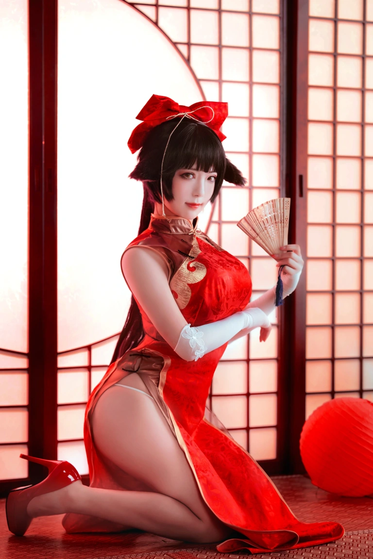 《愛宕x高雄,チャイナ服》｜半半子 BANBANKO&婉Yue · 35张写真、1 个视频