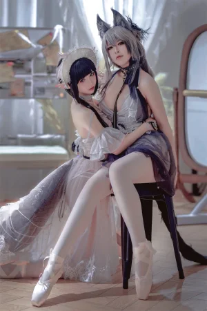 《Arknights 黑x森蚺バレエ》｜半半子 BANBANKO&面饼仙儿 · 56张写真