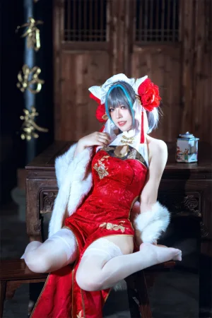 《柴郡中华娘旗袍》｜半半子 BANBANKO · 45张写真、2 个视频