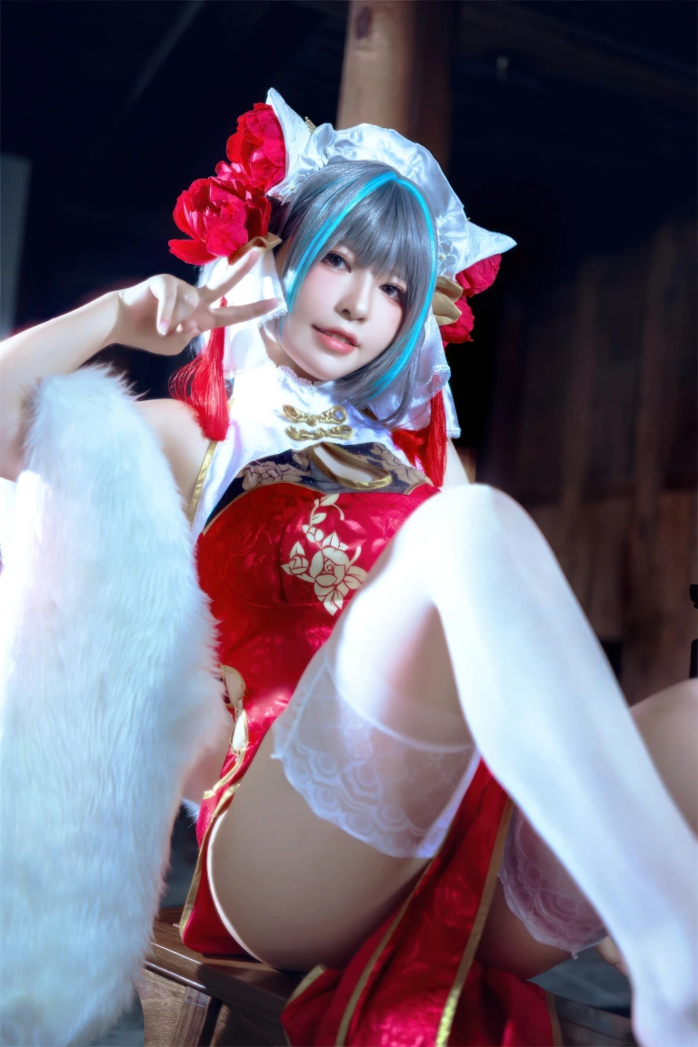 《柴郡中华娘旗袍》｜半半子 BANBANKO · 45张写真、2 个视频