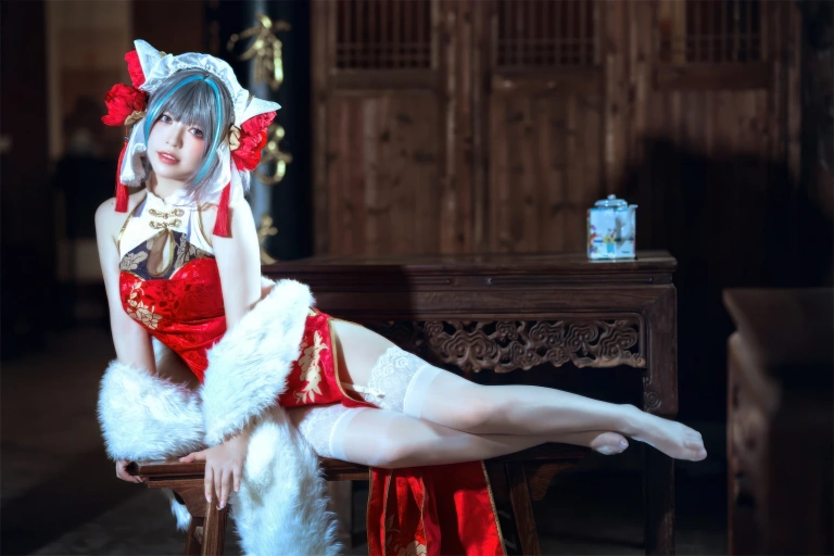 《柴郡中华娘旗袍》｜半半子 BANBANKO · 45张写真、2 个视频
