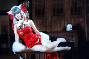 《柴郡中华娘旗袍》｜半半子 BANBANKO · 45张写真、2 个视频