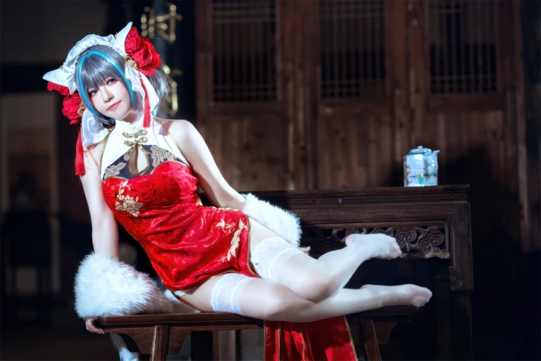 《柴郡中华娘旗袍》｜半半子 BANBANKO · 45张写真、2 个视频