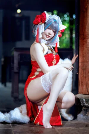 《柴郡中华娘旗袍》｜半半子 BANBANKO · 45张写真、2 个视频