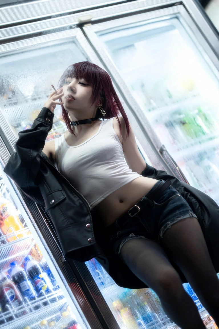 《在超市后门吸烟的二人 田山小姐》｜纸悦Etsu_ko · 23张写真