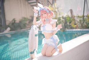 《夏日甜芯泳装写真》｜花柒Hana · 37张写真