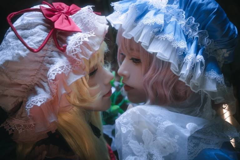 《八云紫+西行寺幽幽子》｜花柒Hana&肃雨雨雨 · 16张写真