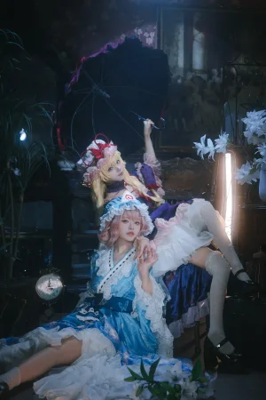 《八云紫+西行寺幽幽子》｜花柒Hana&肃雨雨雨 · 16张写真