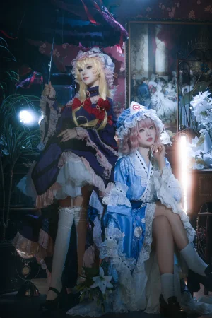 《八云紫+西行寺幽幽子》｜花柒Hana&肃雨雨雨 · 16张写真