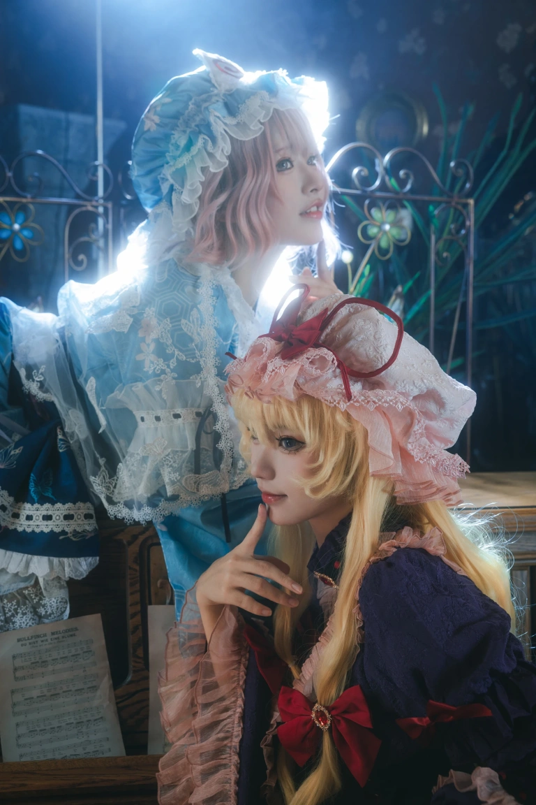 《八云紫+西行寺幽幽子》｜花柒Hana&肃雨雨雨 · 16张写真