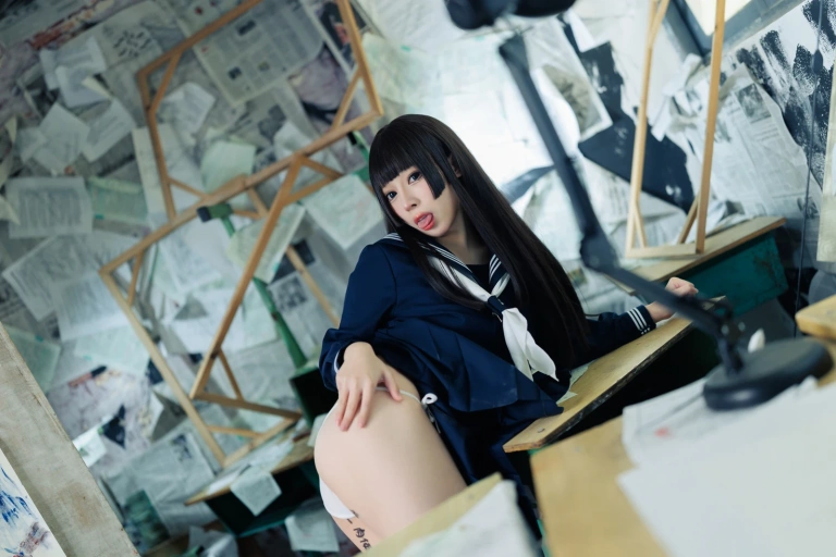 《胡桃 NO.023 – 反差学妹》｜胡桃Kurumi · 132张写真