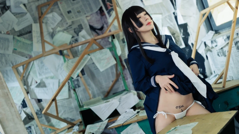 《胡桃 NO.023 – 反差学妹》｜胡桃Kurumi · 132张写真