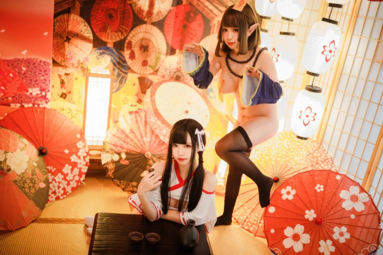 《胡桃 NO.033 – 巫女&僵尸》｜胡桃Kurumi&十万珍吱伏特 · 121张写真