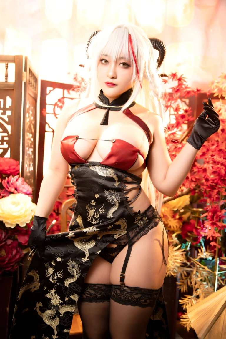 《埃吉尔旗袍 金龙腾祥云》｜洛璃LoLiSAMA · 65张写真