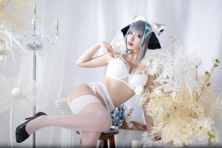 《碧蓝航线 柴郡同人内衣》｜洛璃LoLiSAMA · 66张写真