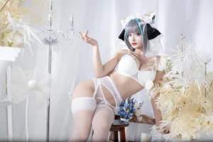 《碧蓝航线 柴郡同人内衣》｜洛璃LoLiSAMA · 66张写真