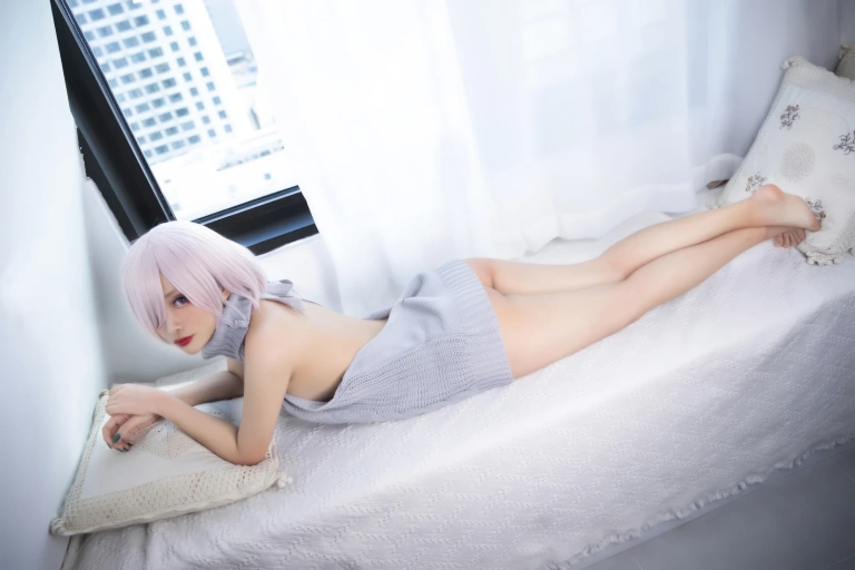 《玛修露背毛衣》｜洛璃LoLiSAMA · 23张写真