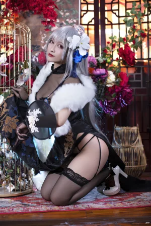 《碧蓝航线·路易九世旗袍》｜洛璃LoLiSAMA · 43张写真