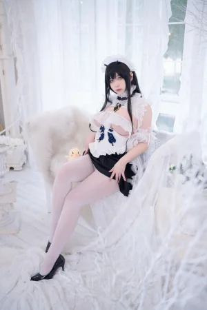 《碧蓝航线 不挠女仆没干劲的小姐姐》｜Meroko_魅瞳 · 53张写真