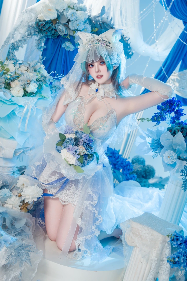 《碧蓝航线 柴郡婚纱》｜Natsuko_夏夏子 · 70张写真