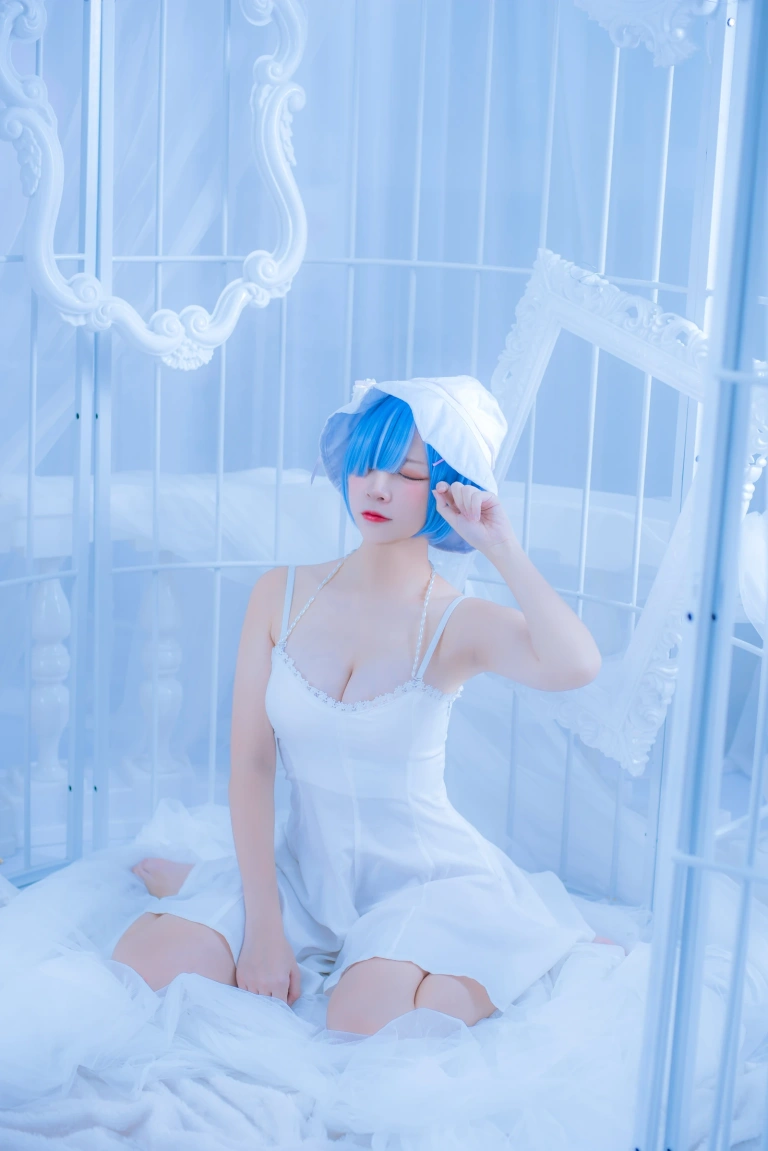 《蕾姆2号本 蕾姆白裙》｜二佐Nisa · 27张写真