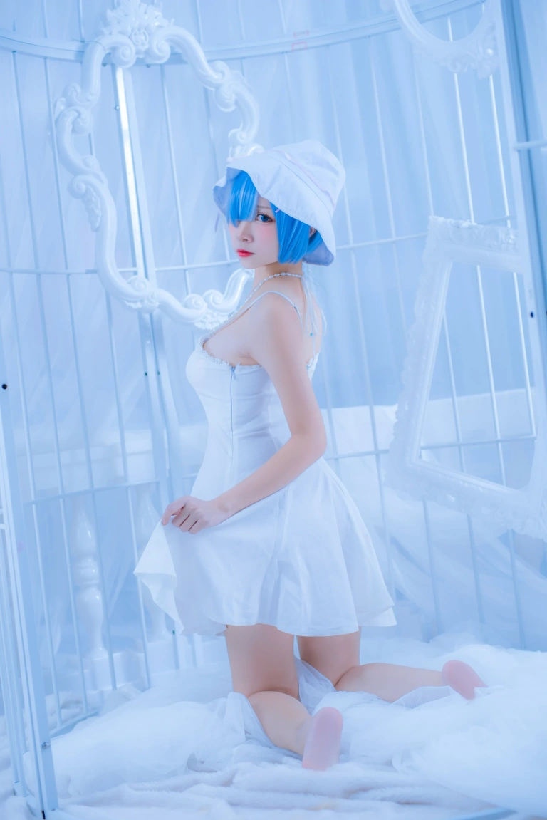 《蕾姆2号本 蕾姆白裙》｜二佐Nisa · 27张写真
