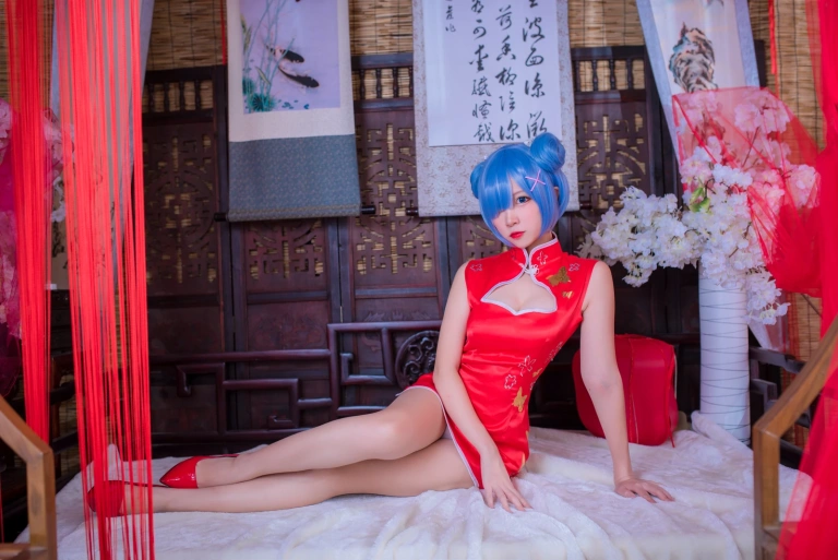 《蕾姆2号本 蕾姆旗袍》｜二佐Nisa · 30张写真