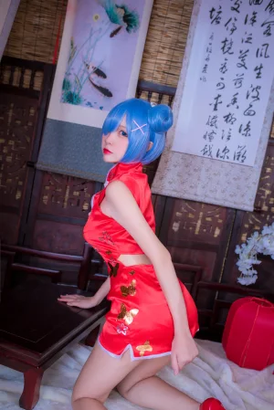 《蕾姆2号本 蕾姆旗袍》｜二佐Nisa · 30张写真