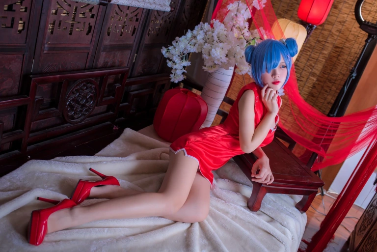 《蕾姆2号本 蕾姆旗袍》｜二佐Nisa · 30张写真