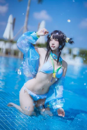 《泰拉夏日纪事 明日方舟 羽毛笔泳装》｜二佐Nisa · 25张写真