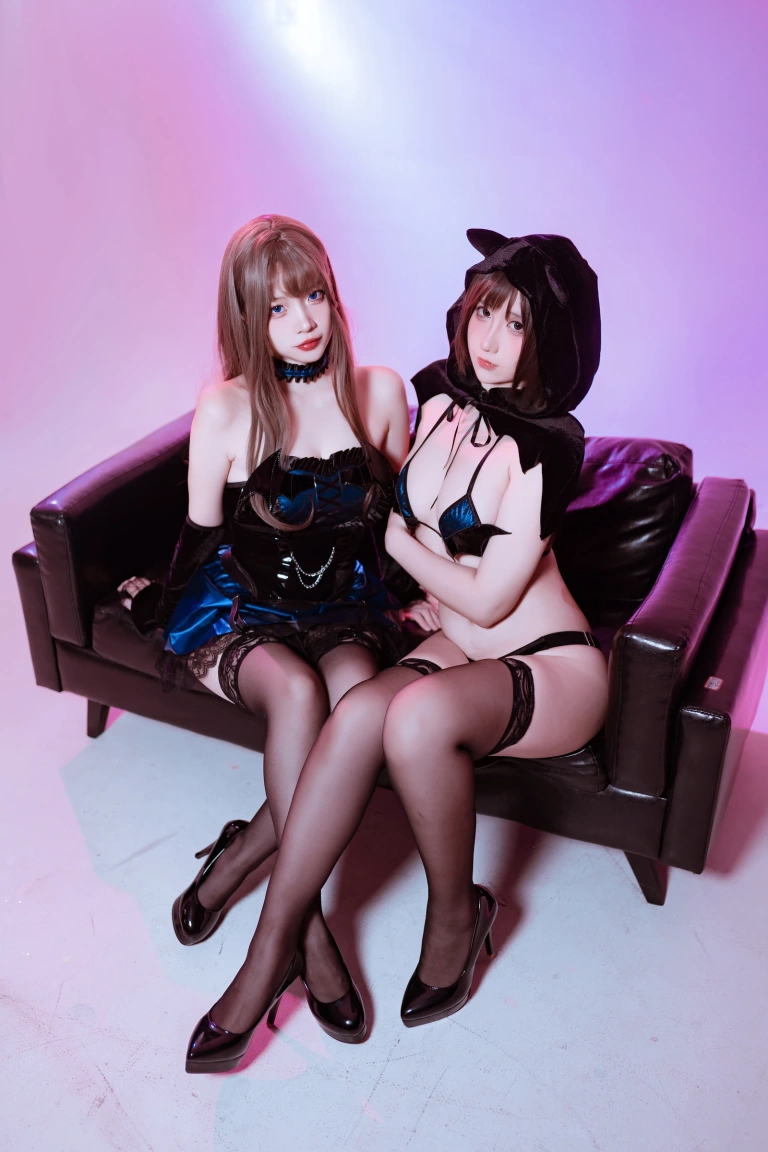 《万圣节双人私房小猫》｜二佐Nisa&九曲Jean · 40张写真