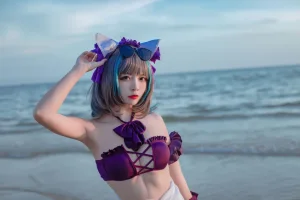 《碧蓝航线 柴郡泳装》｜二佐Nisa · 30张写真